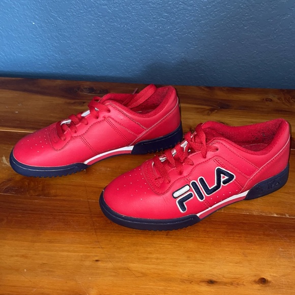 Fila Original Fitness Classic Retro Casual Athletic Shoes Red Size 5 Lace - Picture 5 of 9